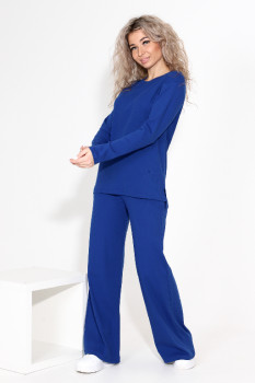 Женский костюм с брюками 46565 синий