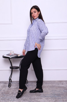 Женская рубашка LenaLineN арт. 02-001-22 синий