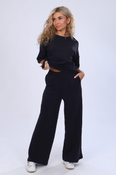 Женский костюм с брюками 59017 (черный)