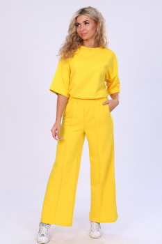 Женский костюм с брюками 59017 (желтый)