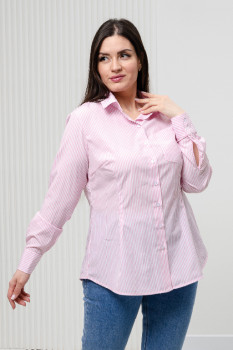 Блузка арт. БЛ-10-402 полоска розовая широкая